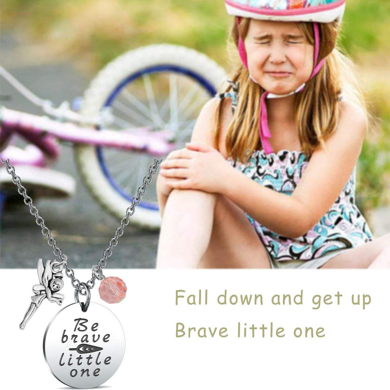 [Australia] - PLITI First Day of School Kindergarten Gift Mother Daughter Necklace Kindergarten Preschool Jewelry Be Brave Little One Daughter Necklace from Mom Brave Little Guy 