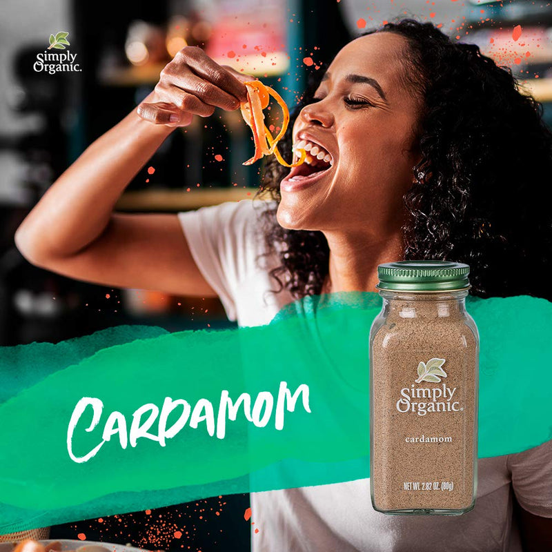 [Australia] - Simply Organic Cardamom, Certified Organic, Non-GMO | 2.82 oz | Elettaria cardamomum (L.) Maton 2.82 Ounce (Pack of 1) 