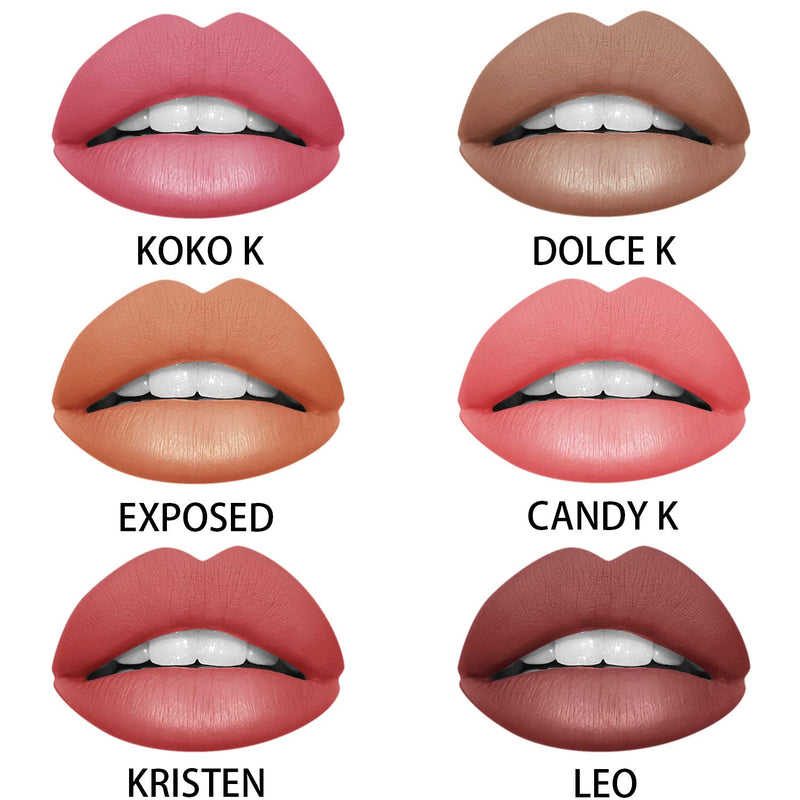 [Australia] - Ownest 6pcs Matte Velvety Lipstick Matte Lip Gloss Waterproof Lip Gloss brithday editio A 