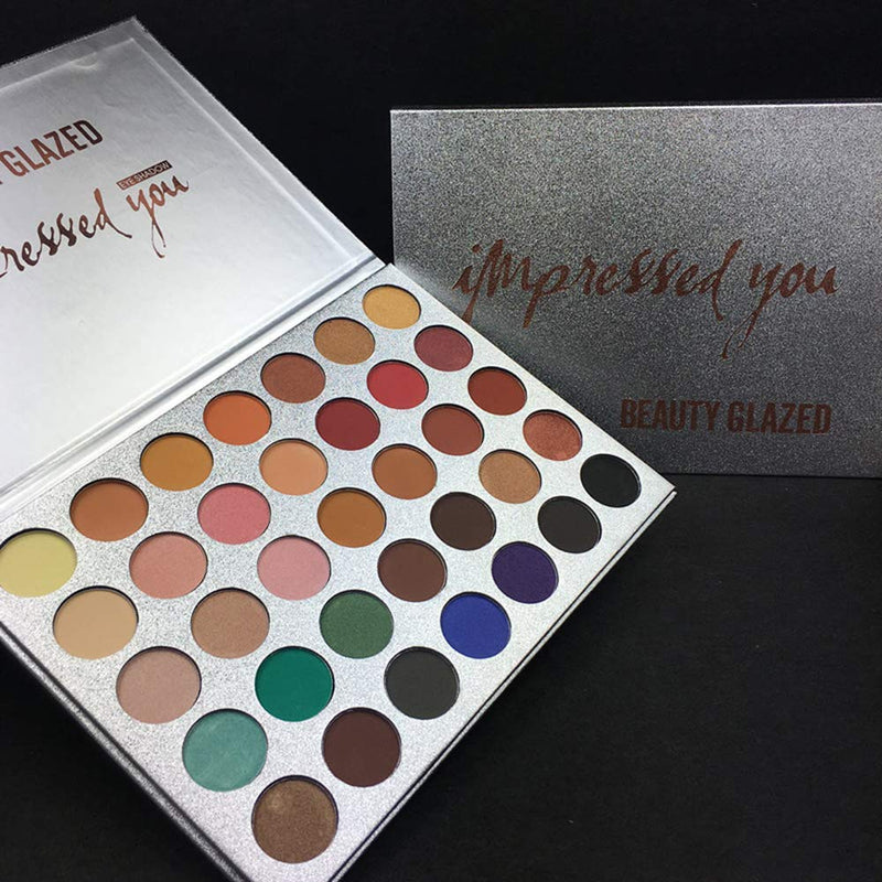 [Australia] - Eyeshadow Palette Matte Eyeshadow Pallet Pigmented Shades Makeup Palette Set Shimmer Foils Eye Makeup Long Lasting Palette of Shades 35 Colors Waterproof and Sweatproof 