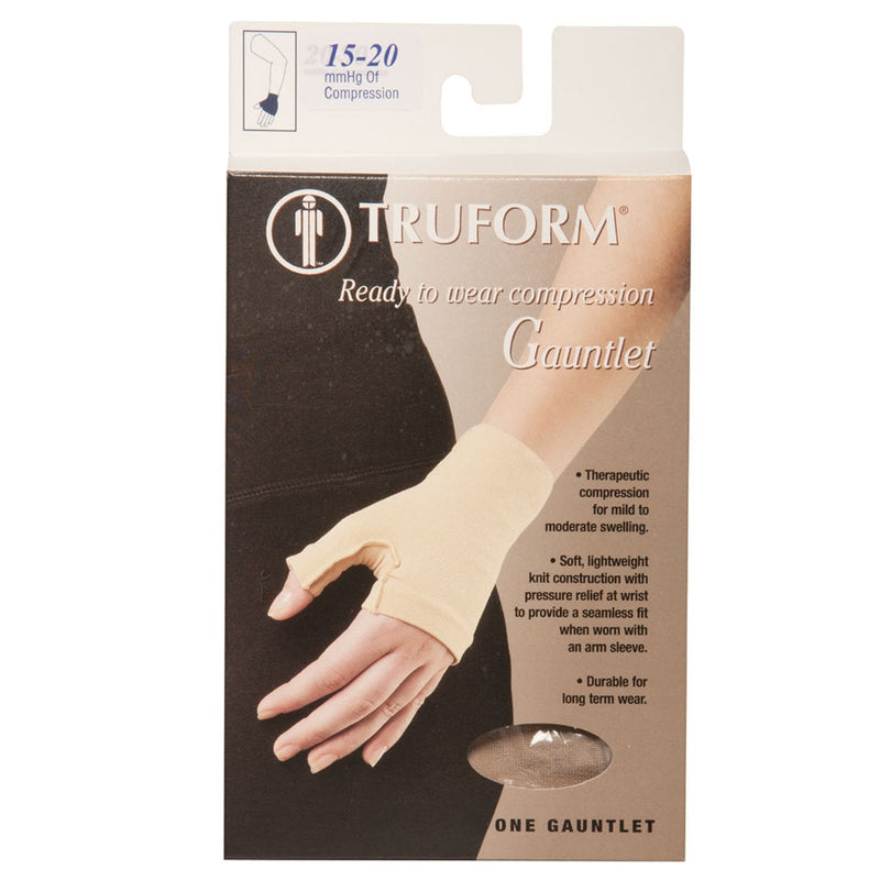 [Australia] - Truform Lymphedema Compression Gauntlet, 15-20 mmHg Post Mastectomy Support, Beige, Medium 