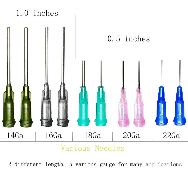 [Australia] - 30Milliliter Precision Applicator Bottle with Blunt Tip Needle and Cap|14ga 16ga 18ga 20ga 22ga Blunt Needles|Oil Dropper Bottle, Glue Applications, Acrylic Painting, 8 Pcs 