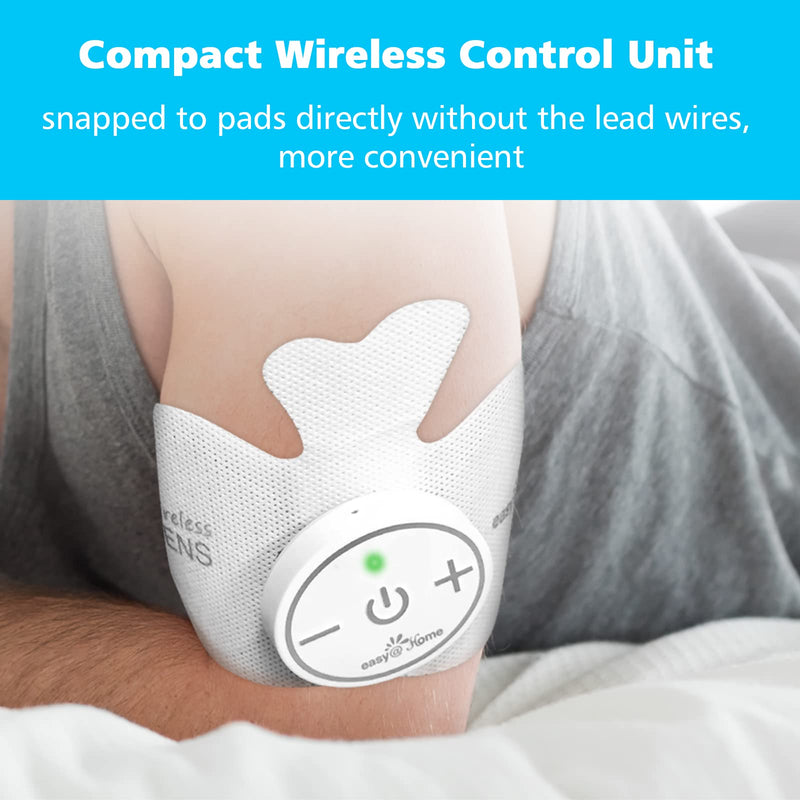 [Australia] - Easy@Home Rechargeable Compact Wireless TENS Unit - 510K Cleared, FSA Eligible Electric EMS Muscle Stimulator Pain Relief Therapy, Portable Pain Management Device EHE015 