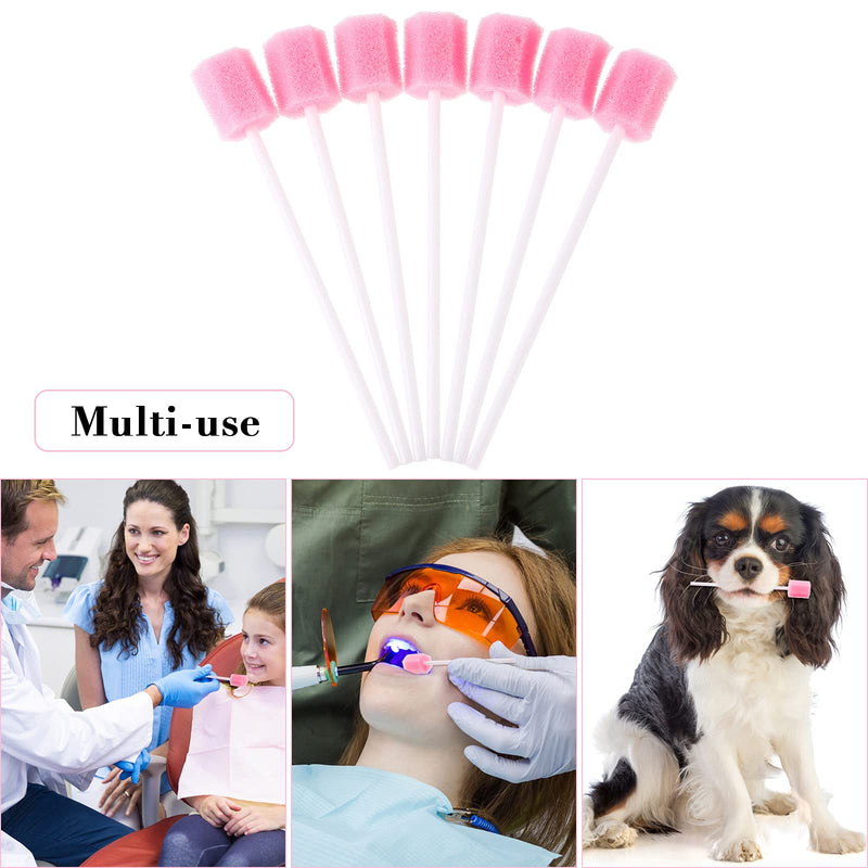 [Australia] - Artibetter 100pcs Disposable Dental Swabs Portable Mouth Sponge Sticks One Time Use Oral Care Swab Sticks Mouth Cleaner 