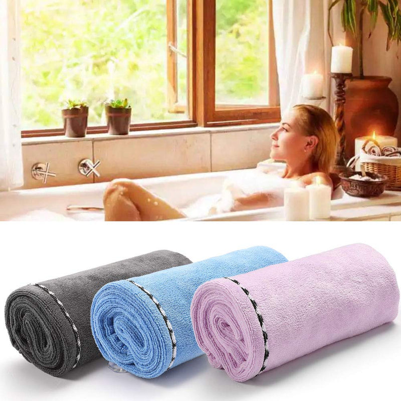 [Australia] - 3 Pack Hair Towel Wrap Turban Microfiber Drying Bath Shower Head Towel with Buttons, Quick Magic Dryer, Dry Hair Hat, Wrapped Bath Cap By Borogo 