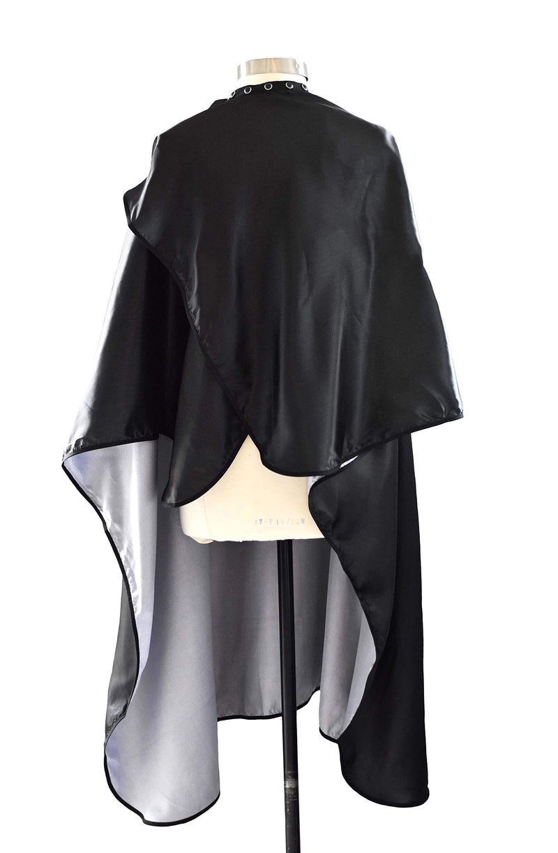 [Australia] - Cover N Style James Black Grey Over Sized Barber Hair Cutting Styling Cape Apron 