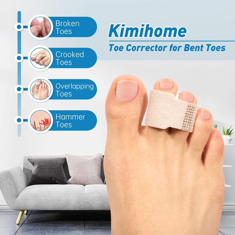 [Australia] - Kimihome 9 Packs Toe Splints, Toe Corrector for Overlapping Toe, Hammer Toe Straighteners for Curled Toes, Crooked Toes and Hammer Toes 