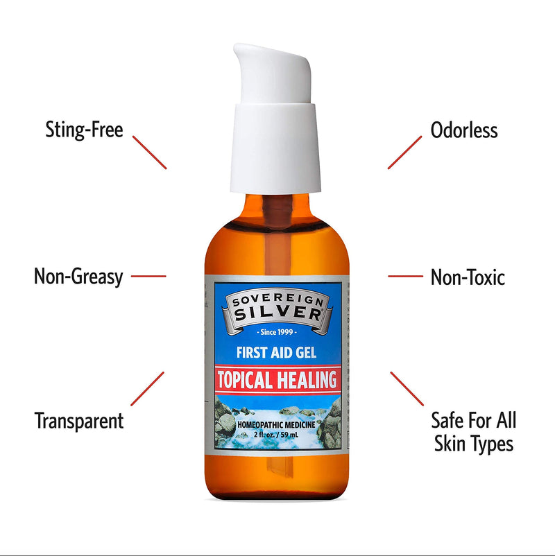 [Australia] - Sovereign Silver First Aid Gel – Topical Healing Homeopathic Medicine, 2 oz. 2 Fl Oz (Pack of 1) 