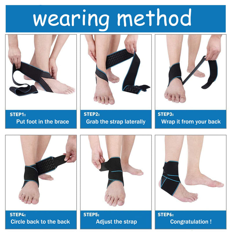 [Australia] - Ankle Compression Support, Adjustable Ankle Protection Sleeve Straps, Achilles Tendon Brace Bandage for Ligament Damage, Sprained Weak Ankles, Men and Women,Running 