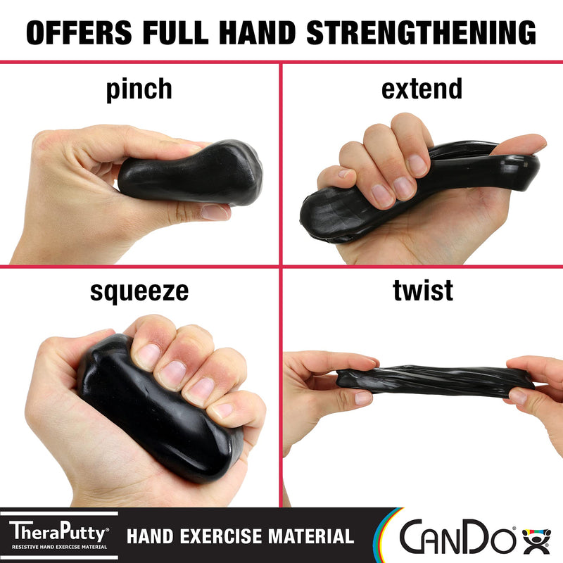 [Australia] - CanDo Theraputty Plus Hand Exercise Putty for Rehabilitation, Exercises, Hand Thearpy, Occupational Therapy, Hand Strengthening, Improve Motor Skills, Stress Relief 2-ounce X-FIRM 