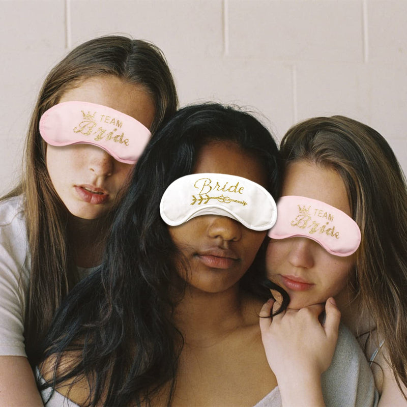 [Australia] - 8 Pcs Sleep Eye Masks, Bridesmaids Team Bride Sleep Eye Masks Party Accessories for Wedding Engagement Party 