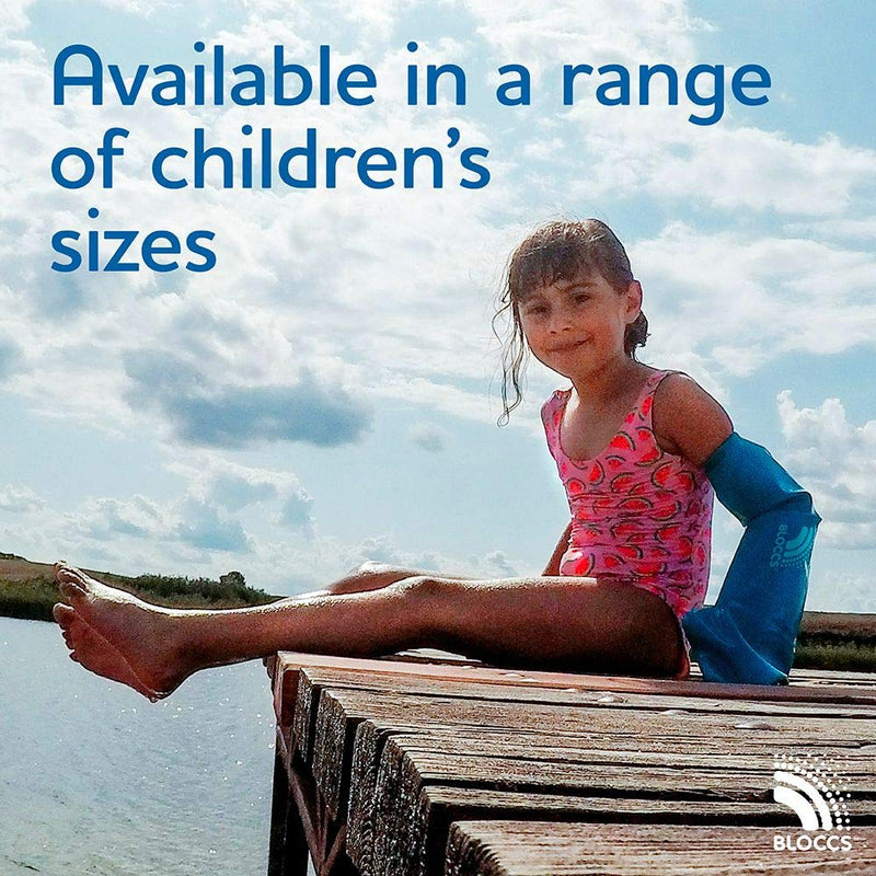 [Australia] - Bloccs Waterproof Cover for Plaster Cast Arm, Swim, Shower & Bathe. Watertight Protector - #CFA73-M - Child Full Arm (Medium) M Single 