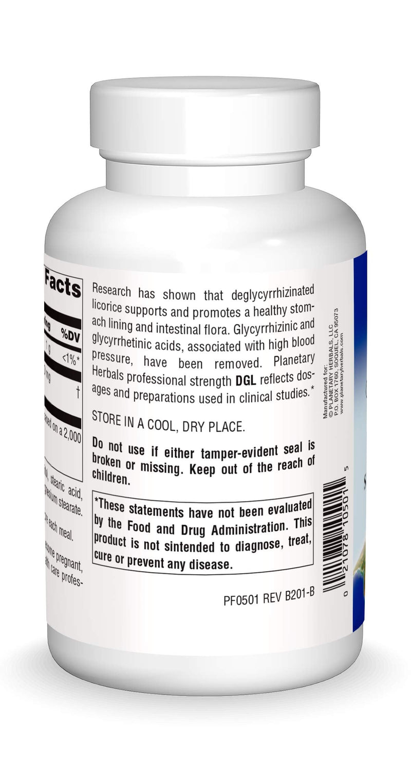 [Australia] - Planetary Herbals DGL Deglycyrrhizinated Licorice, Supports a Healthy Stomach Lining,200 Tablets 200 Count (Pack of 1) 
