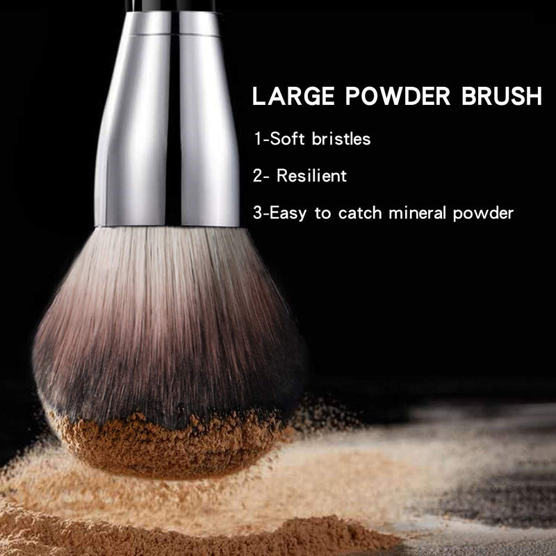 [Australia] - Powder Brush Kabuki Blush Bronzer Makeup Brush for Large Coverage Loose Mineral Powder Soft Fluffy Cruelty free ENERGY 