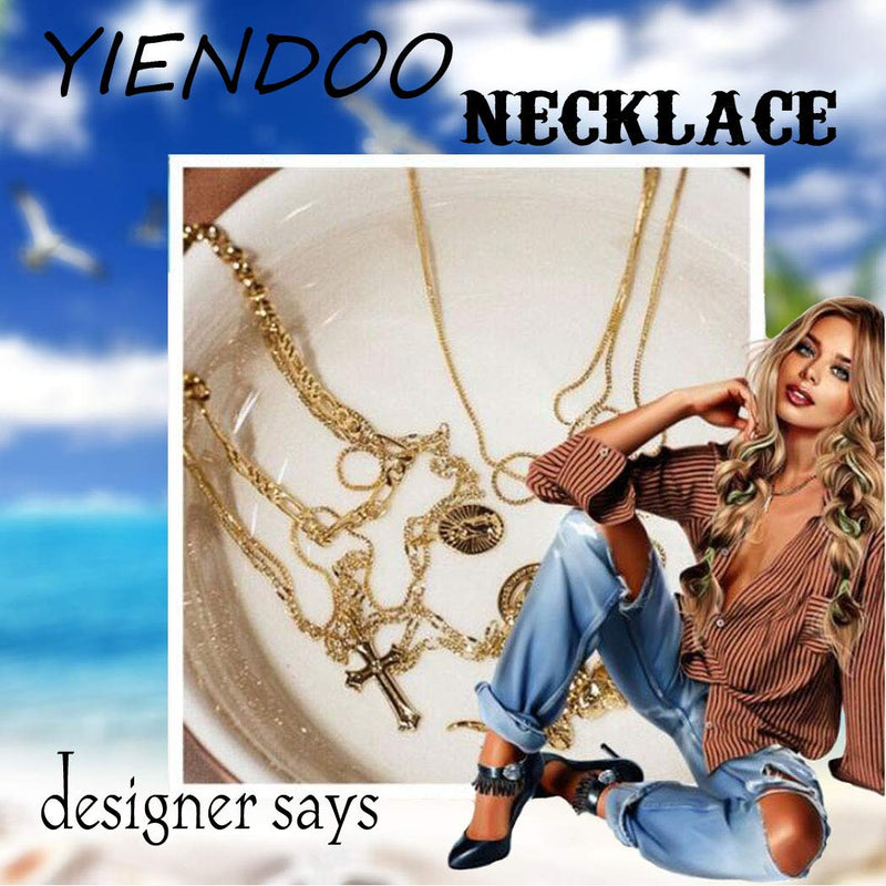 [Australia] - YienDoo Bohemia Multi-layer Necklace Fashion Natural Shell Alloy Shell Pendant Gold Chain Jewelry For Woman and Girls 