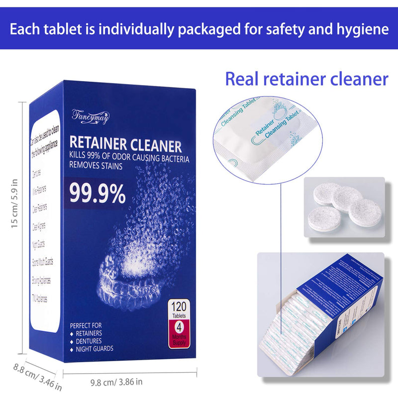 [Australia] - Retainer Cleaning Tablets - New Formulation (120 Tablets Pack, 4 Months Supply) 120 Count (Pack of 1) 