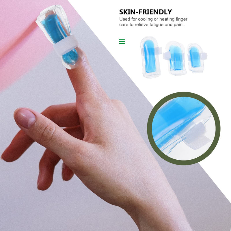 [Australia] - Hemoton 3pcs Cold Finger Gel Ice Packs Finger Sleeve for Arthritis Sports Injuries Swelling Pain Relief Wearable Freezer Wrap Reusable 