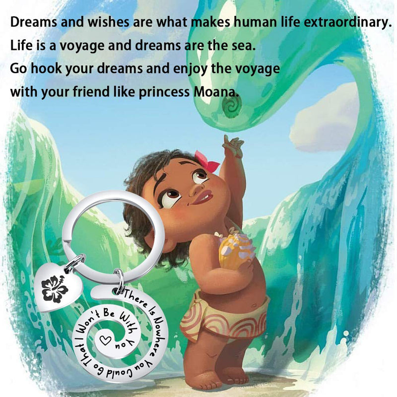 [Australia] - MAOFAED Moana Inspired Gift Moana Gift Friendship Jewelry Adventure Gift Gift for Friend There is Nowhere You Could Go That I Won’t Be with You 