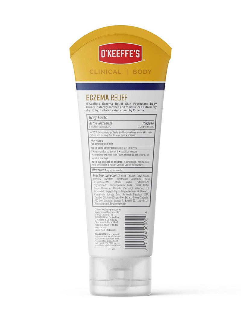 [Australia] - O'Keeffe's Eczema Relief Skin Protectant Body Cream, 8 Ounce Tube 