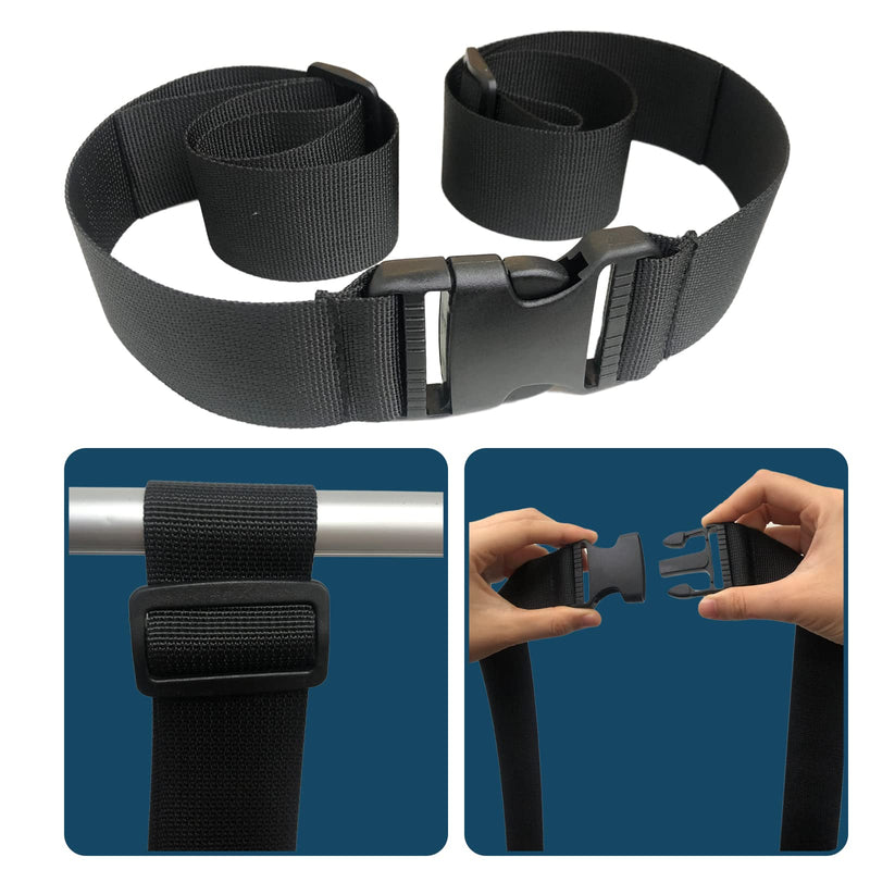 [Australia] - Toilet Shower Chair Seat Belt for Elderly, Bath Bench Anti-Slip Waist Buckle Strap for Bedridden Disabled Patient 
