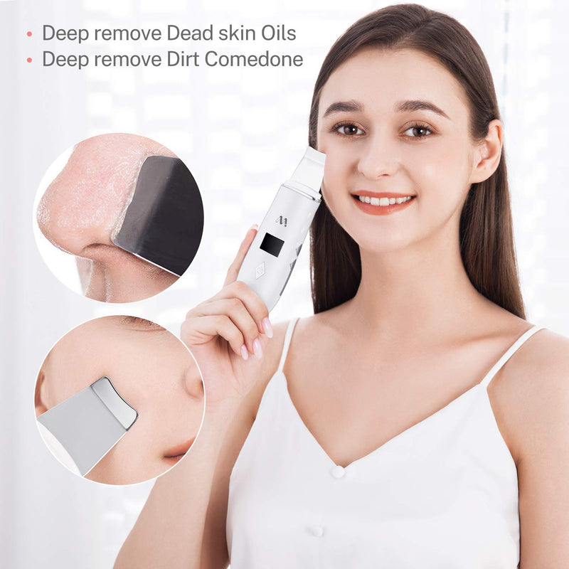 [Australia] - Misiki Skin Scrubber, Skin Spatula, Facial Deep Cleansing and Blackhead Remover Comedone Extractor, Facial Skin Scrubber, Pore Cleanser & USB Charger, Facial Lifting Tool 