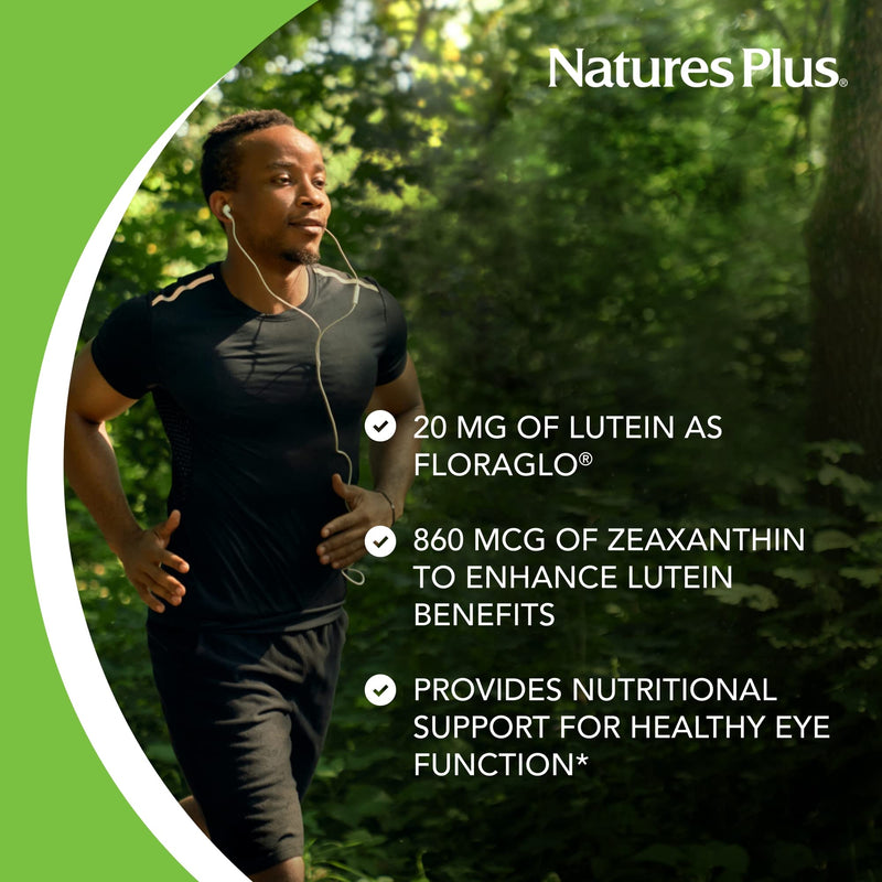 [Australia] - NaturesPlus Ultra Lutein - High Potency Lutein Supplement with Zeaxanthin - Science Backed Pure FloraGlo Lutein, Easy to Swallow, One A Day - Gluten Free - 60 Softgel Capsules 
