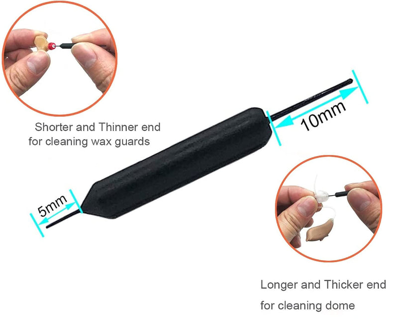 [Australia] - Hearing Aid Ear Domes Cleaning Tools Hearing Aid Close Domes for Resound Sure Fit Style RIC RITE and Open Fit BTE Hearing Amplifier with Brush Cleaner（L Size 8PCS) L 