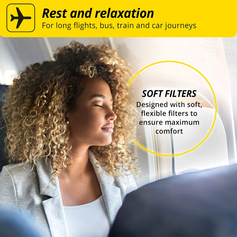 [Australia] - Alpine FlyFit Airplane Pressure Relief Earplugs 100x Reusable Hygienic Flying Plugs Prevent Ear Pain & Reduce Noise for Adults - Plane Travel Hearing Protection with Hypoallergenic Ultra Soft Filter 