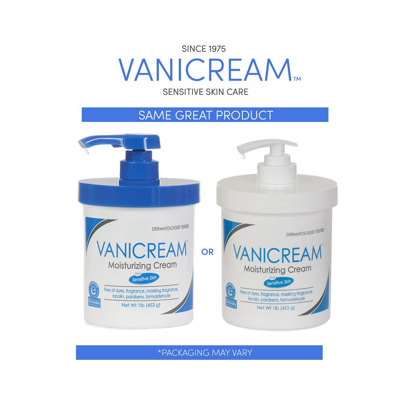 [Australia] - Vanicream Moisturizing Cream with Pump White Fragrance Free, 16 Ounce 16 Ounce (Pack of 1) 