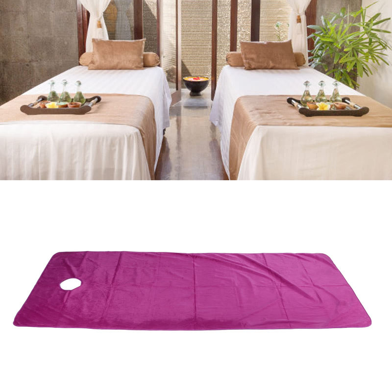 [Australia] - Beauty Salon Bed Sheet with Face Hole, Table Cover for Massage, Spa Massage Bed Coverlet, Soft Bed Cover Protector, Spa Steam Massage Towel, Massage Table Face Hole Towel 