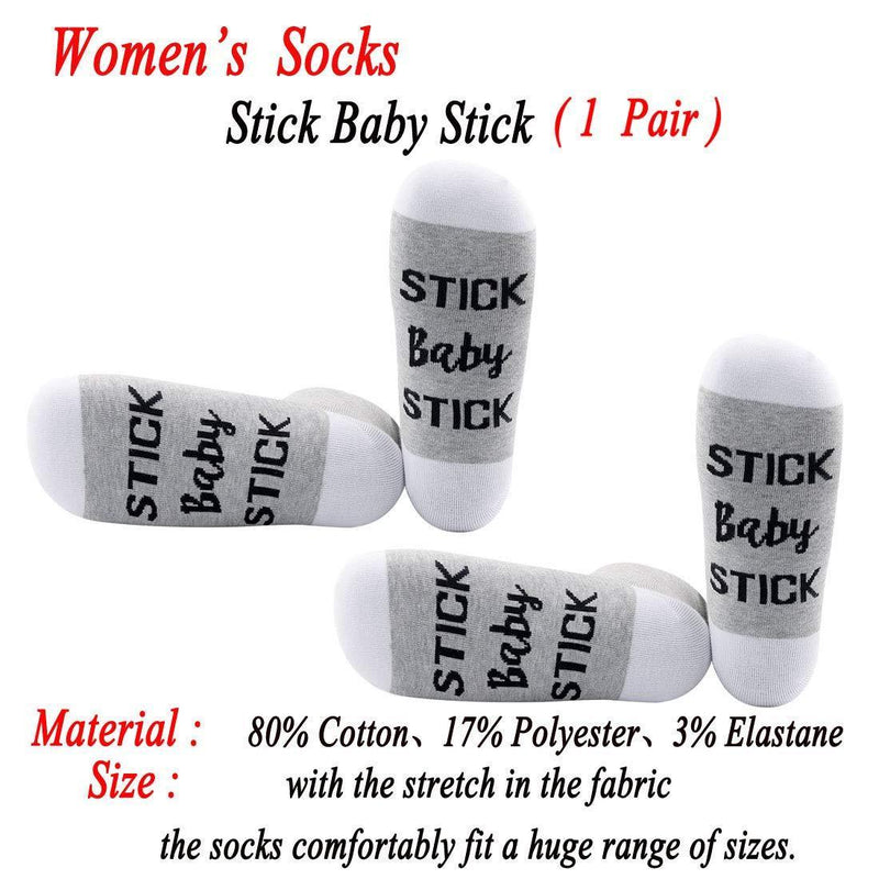 [Australia] - PYOUL 1 Pair Stick Baby Stick Socks Lucky Transfer Socks In-vitro IVF Socks Infertility Socks Frozen Embryo Transfer Socks Stick Baby Stick 1 Pair 