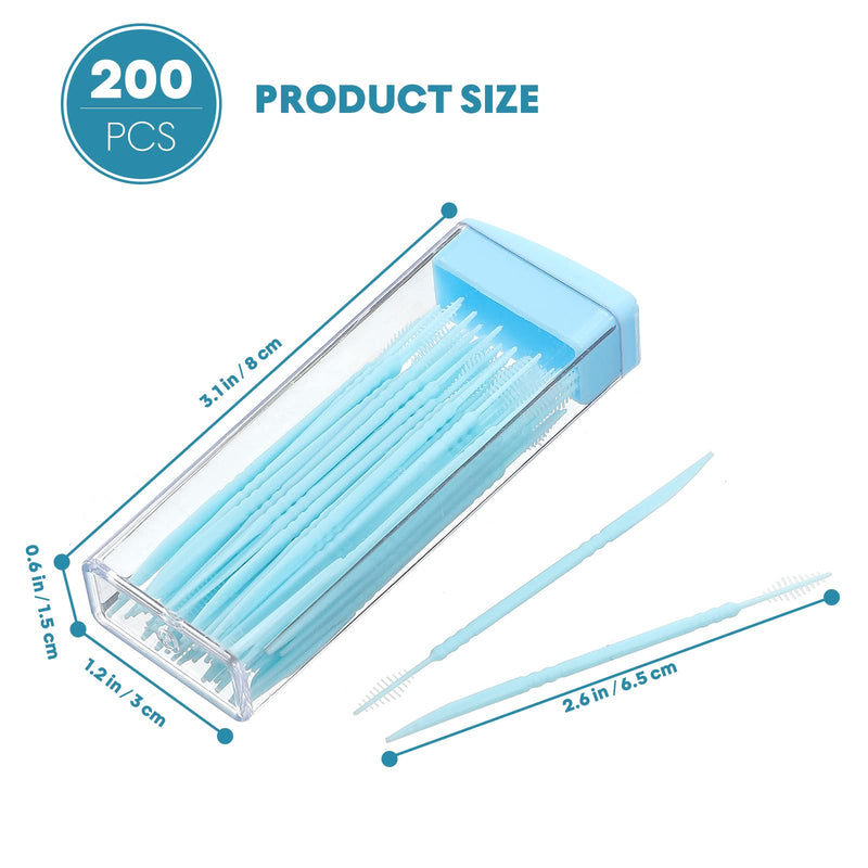 [Australia] - HEALLILY Double-Ended Plastic Toothpicks Teeth Sticks for Oral Care 200pcs 