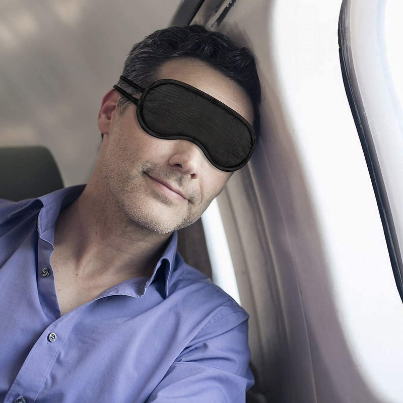 [Australia] - ITME 6 Pack Sleep Eye Mask Shade Cover, Sleeping Blindfold for Men & Women, Suitable for Lunch Break/Travel/on The Plane/Hotel/Camping Usage ( Black ) 06-pack 