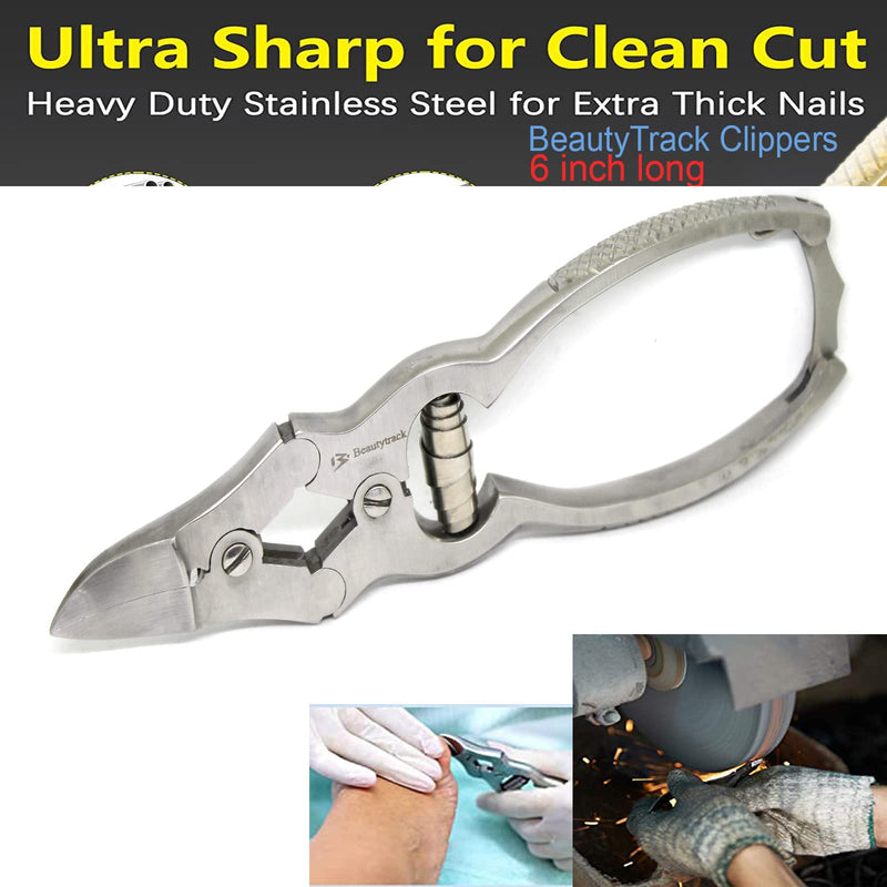 [Australia] - BeautyTrack Thick Nail Cutter Clippers for Cutting Nails Podiatry Nail Clipper Instruments for Ingrown Thick Nails Wit Storage Case 