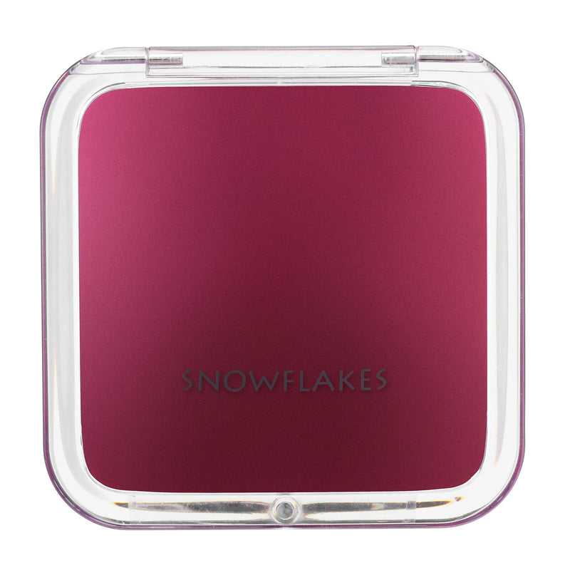 [Australia] - Magnifying Compact Mirror - Snowflakes Elegant Compact Pocket Mini Makeup Mirror Double Sided 1x/10x Magnification Cosmetic Mirrors Handheld Portable for Travel and Purses (Purple) Purple 