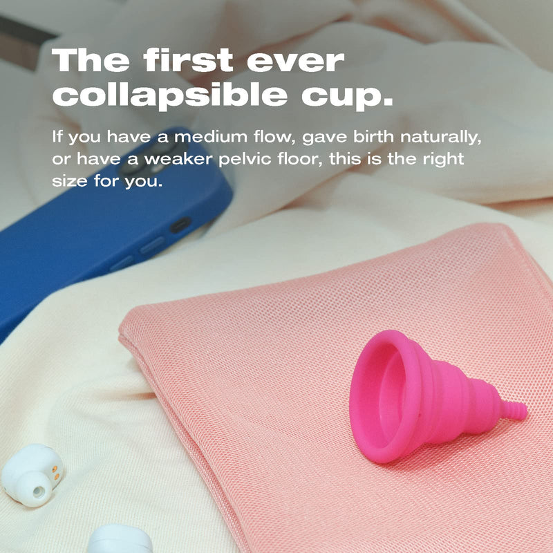 [Australia] - Intimina Lily Cup Compact Size B - Small Menstrual Cup with Flat-fold Compact Design 