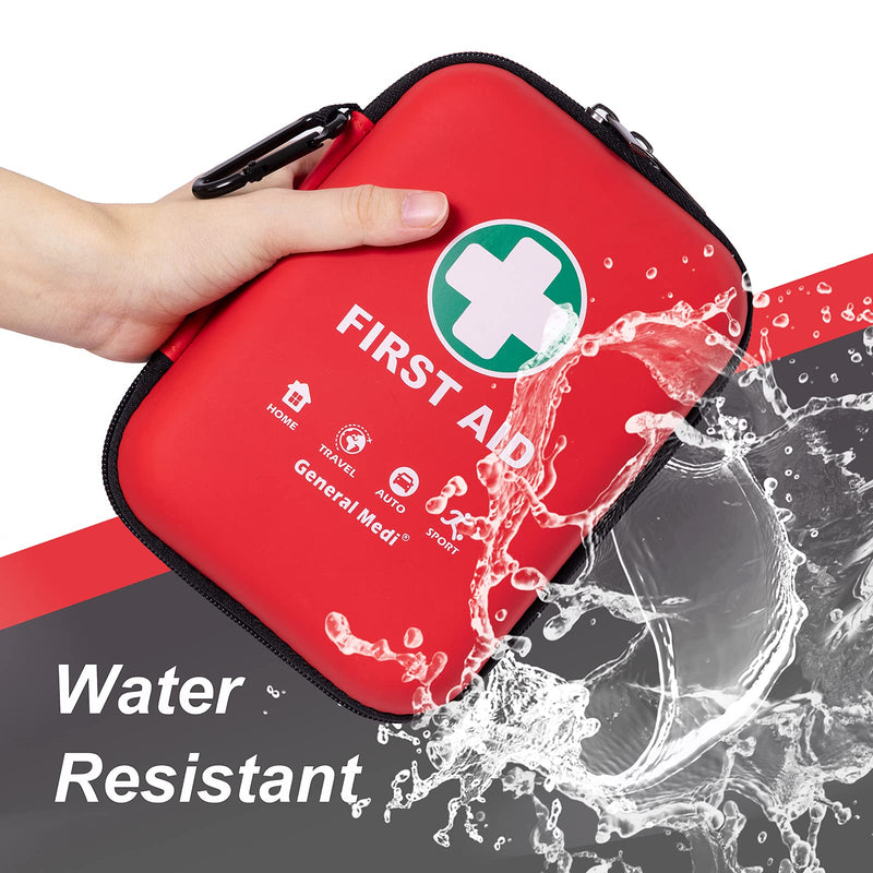 [Australia] - First Aid Kit - 170 Pieces Hard Case and Lightweight - Includes 2 x Eyewash,Instant Cold Pack,Emergency Blanket for Travel, Home, Office, Vehicle Red 