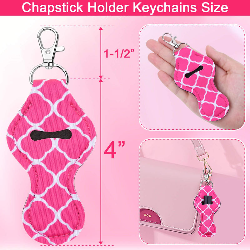 [Australia] - Chapstick Holder Keychain, Caffox 30Pcs Lip Balm Holder with Clip, Chapstick Lipstick Lipgloss Holder Bulk for Lanyards, Keychain 