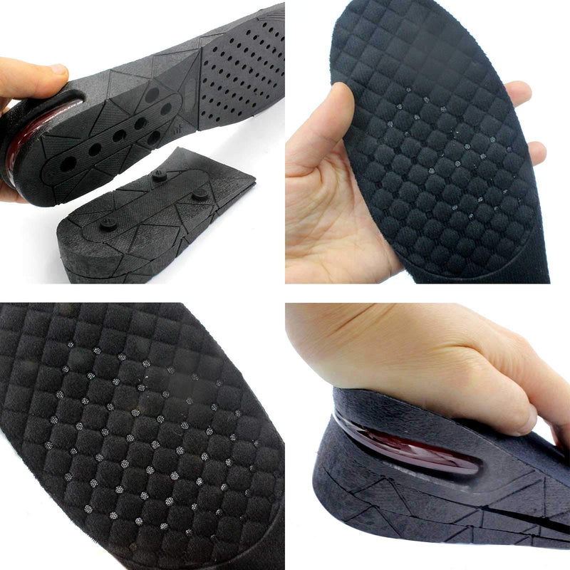 [Australia] - Height Increase Insoles, 3-Layer 1.2" to 2.75” Variable Height Increase Shoe Lifts, Air Cushion Taller Sole Lift, Heel Lift Shoe Height Inserts for Men and Women 3 layer 