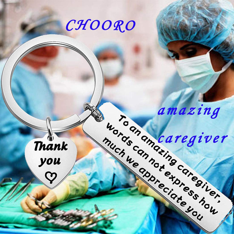 [Australia] - CHOORO Caregiver Gifts Daycare Provider Gift Nanny Gift to an Amazing Caregiver Keychain Babysitter Appreciation Gift Daycare Nurse Caregiver Gift 