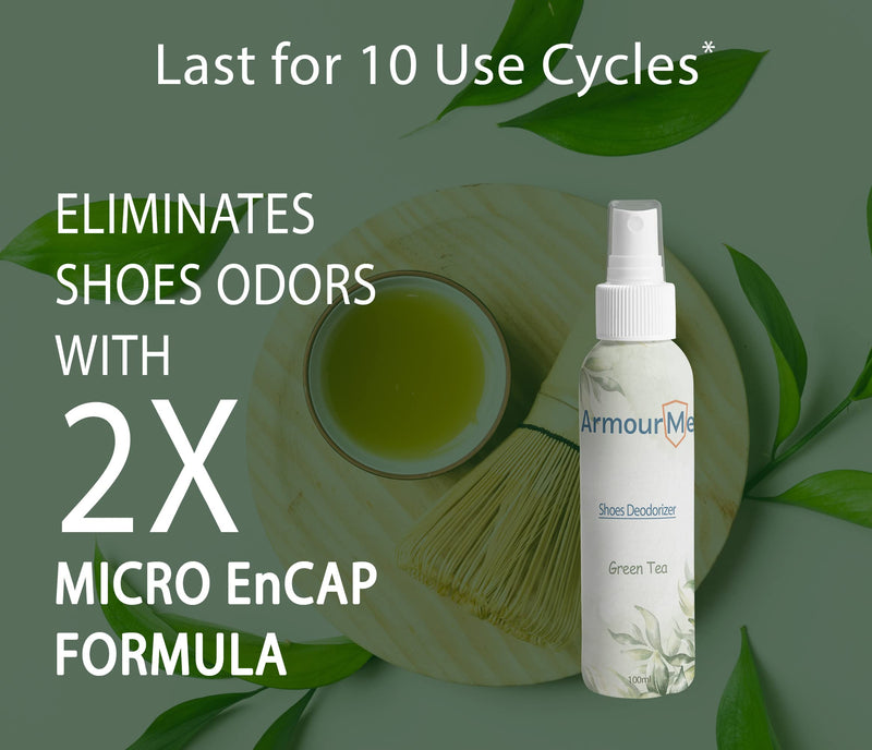 [Australia] - ArmourMe Shoe Spray | Green Tea | Shoe Deodorizer | Shoe Spray Smell Eliminator for Shoes and Sandal | Men & Women Extra Strength Shoe Odor Eliminator | Socks Deodorize. 