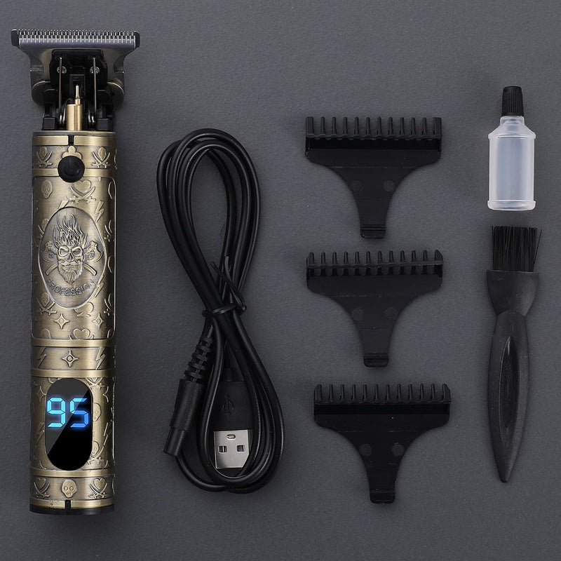 [Australia] - Ten-Tatent Hair Clippers Men, Hair Trimmers, T-Blade Trimmer, Cordless Rechargeable Grooming Kits, Zero Gapped Detail Beard Shaver with 4 Guide Combs,Quality Assurance，Gold Gold 