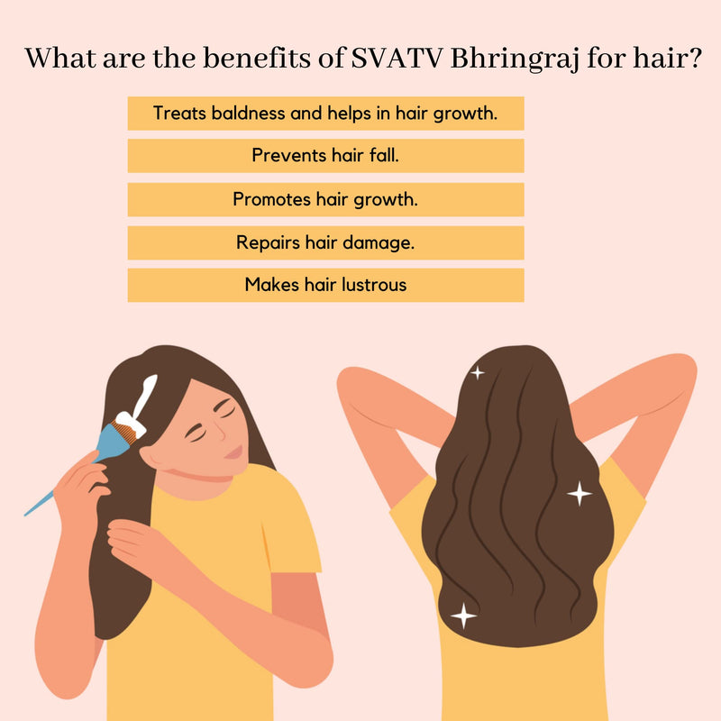 [Australia] - SVATV Natural Bhringraj Powder (Eclipta Alba) for Silky & Soft Hair Care | Promote Hair Growth | Increases Hair Thickness | Ayurvedic Hair Products - 227g, 8oz 