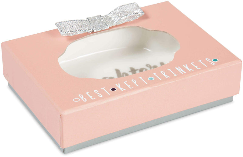 [Australia] - Pavilion - Daughters are A Special Blessing - Pink & Silver - 4 Inch Mini Jewelry Dish with Gift Box 