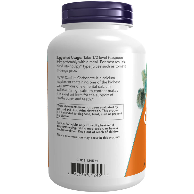 [Australia] - NOW Supplements, Calcium Carbonate Powder, High Percentage of Calcium, Supports Bone Health*, 12-Ounce 