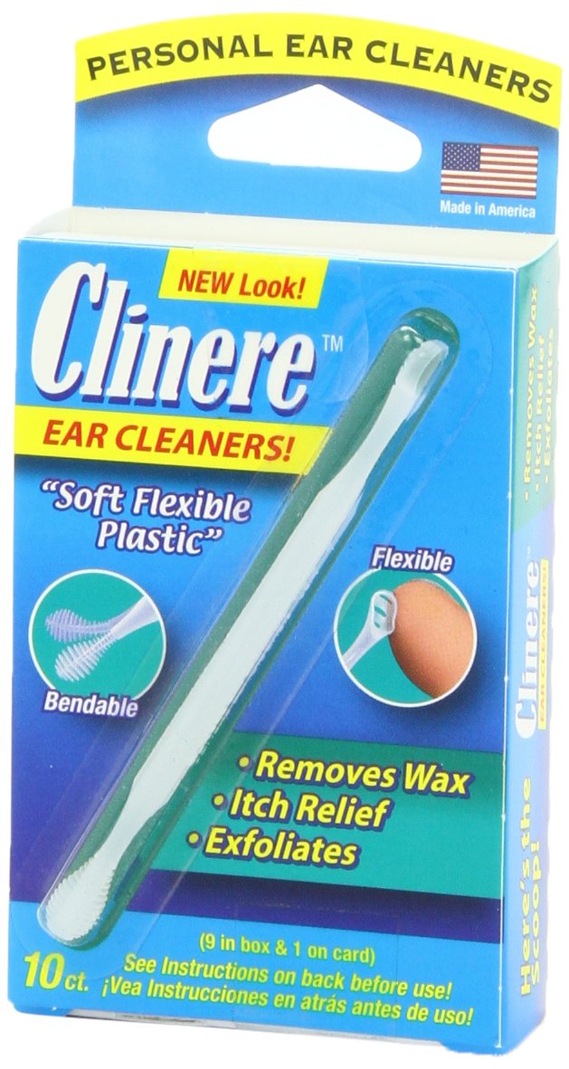 [Australia] - Clinere® Ear Cleaners, 10 Count Earwax Remover Tool Safely and Gently Cleaning Ear Canal at Home, Ear Wax Cleaner Tool, Itch Relief, Ear Wax Buildup, Works Instantly, Exfolimates, Earwax Cleaners. 10 Count (Pack of 1) 
