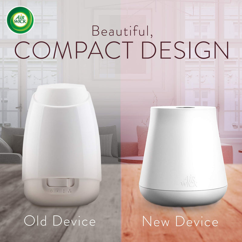 [Australia] - Airwick Essential Mist Kit, Essential Oil Diffuser Air Freshener for Aromatherapy, Balancing Peony & Jasmine (1 x Diffuser and 1 x Refill), Lasts Up to 45 Days 