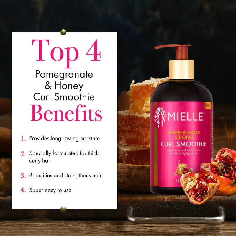 [Australia] - Mielle Organics Pomegranate & Honey Curl Smoothie for Type 4 Hair, 12 Ounces 