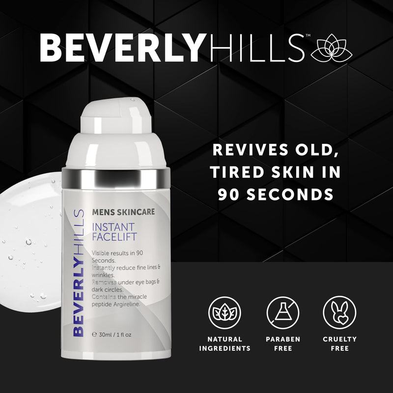 [Australia] - Beverly Hills Mens or Womens Instant Facelift and Eye Tuck Serum for Dark Circles and Puffy Eyes 