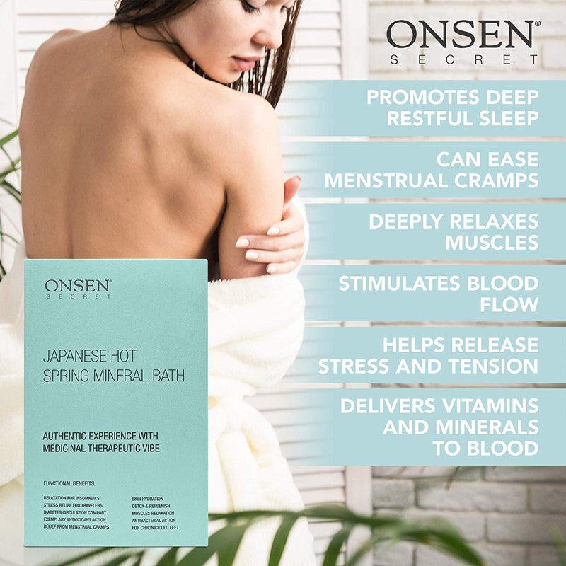 [Australia] - Onsen Japanese Hot-Spring Bath Minerals A Perfect Way to Hydrate and Soothe Your Body Soak in Green Bamboo Extract, Pagoda Tree Flower Enzymes, and More, Unwind, Relaxation, Improve Sleep (1 Count) 1 Count (Pack of 1) 